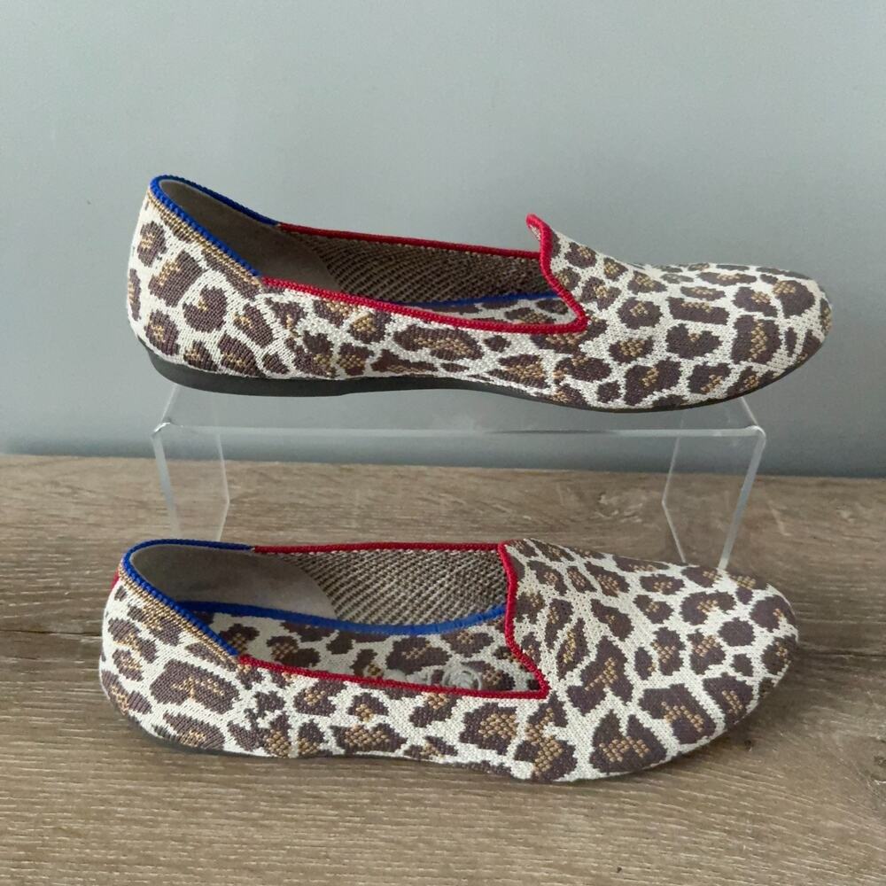 Rothy’s Mocha Leopard Print Loafer Flats Size 8 - Picture 6 of 10